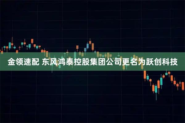 金领速配 东风鸿泰控股集团公司更名为跃创科技